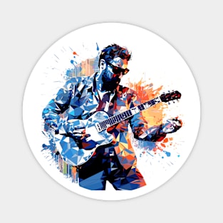 Acoustic Guitar Player Music Performance Abstract Magnet